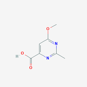 molecular formula C7H8N2O3 B142253 6-Methoxy-2-methylpyrimidine-4-carboxylic acid CAS No. 136518-04-2