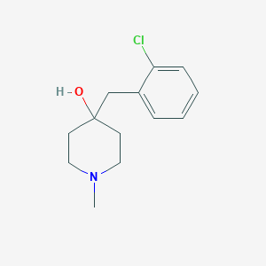 molecular formula C13H18ClNO B1422533 4-[(2-Chlorophenyl)methyl]-1-methylpiperidin-4-ol CAS No. 1183059-86-0