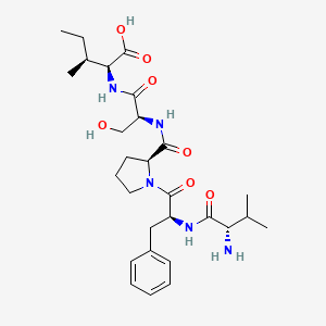 molecular formula C28H43N5O7 B14225332 L-Valyl-L-phenylalanyl-L-prolyl-L-seryl-L-isoleucine CAS No. 823232-98-0