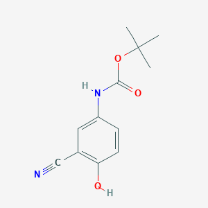 molecular formula C12H14N2O3 B14225345 tert-Butyl (3-cyano-4-hydroxyphenyl)carbamate CAS No. 554409-15-3