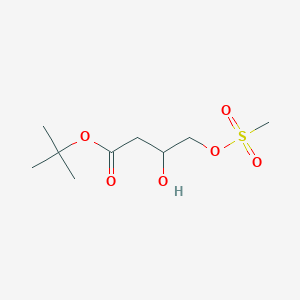 molecular formula C9H18O6S B14225362 tert-Butyl 3-hydroxy-4-[(methanesulfonyl)oxy]butanoate CAS No. 828276-75-1