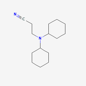 molecular formula C15H26N2 B14225380 3-(Dicyclohexylamino)propanenitrile CAS No. 830319-76-1