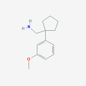 molecular formula C13H19NO B1422539 [1-(3-Methoxyphenyl)cyclopentyl]methanamine CAS No. 93759-30-9