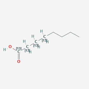 molecular formula C8H16O2 B142254 Octanoic acid-1,2,3,4-13C4 CAS No. 159118-65-7