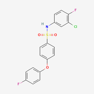 molecular formula C18H12ClF2NO3S B14225415 N-(3-Chloro-4-fluorophenyl)-4-(4-fluorophenoxy)benzene-1-sulfonamide CAS No. 823781-56-2