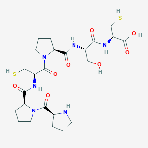 molecular formula C24H38N6O8S2 B14225425 L-Prolyl-L-prolyl-L-cysteinyl-L-prolyl-L-seryl-L-cysteine CAS No. 811449-00-0