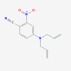molecular formula C13H13N3O2 B14225439 Benzonitrile, 4-(di-2-propenylamino)-2-nitro- CAS No. 821776-54-9