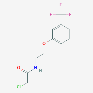 molecular formula C11H11ClF3NO2 B1422544 2-chloro-N-{2-[3-(trifluoromethyl)phenoxy]ethyl}acetamide CAS No. 1258641-15-4