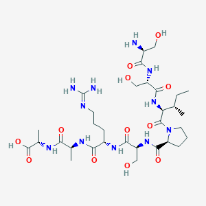 molecular formula C32H57N11O12 B14225442 L-Seryl-L-seryl-L-isoleucyl-L-prolyl-L-seryl-N~5~-(diaminomethylidene)-L-ornithyl-L-alanyl-L-alanine CAS No. 820968-63-6