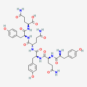 molecular formula C42H53N9O13 B14225447 L-Tyrosyl-L-glutaminyl-L-tyrosyl-L-glutaminyl-L-tyrosyl-L-glutamine CAS No. 827018-99-5