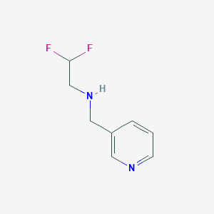 molecular formula C8H10F2N2 B1422545 (2,2-Difluoroethyl)(pyridin-3-ylmethyl)amine CAS No. 1183162-55-1