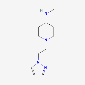 molecular formula C11H20N4 B1422547 N-methyl-1-[2-(1H-pyrazol-1-yl)ethyl]piperidin-4-amine CAS No. 1248994-73-1