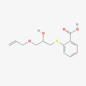 molecular formula C13H16O4S B14225470 Benzoic acid, 2-[[2-hydroxy-3-(2-propenyloxy)propyl]thio]- CAS No. 821768-53-0