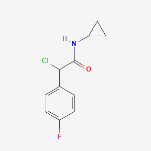 molecular formula C11H11ClFNO B1422549 2-chloro-N-cyclopropyl-2-(4-fluorophenyl)acetamide CAS No. 1248663-82-2