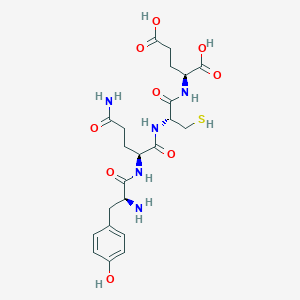 molecular formula C22H31N5O9S B14225516 L-Glutamic acid, L-tyrosyl-L-glutaminyl-L-cysteinyl- CAS No. 627874-16-2