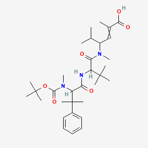 molecular formula C32H51N3O6 B14225522 L-Valinamide, N-[(1,1-dimethylethoxy)carbonyl]-N,beta,beta-trimethyl-L-phenylalanyl-N-[(1S,2E)-3-carboxy-1-(1-methylethyl)-2-butenyl]-N,3-dimethyl- 