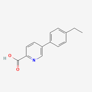 molecular formula C14H13NO2 B1422554 5-(4-乙基苯基)吡啶-2-甲酸 CAS No. 1226265-49-1