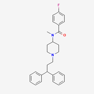 molecular formula C28H31FN2O B14225541 N-[1-(3,3-Diphenylpropyl)piperidin-4-yl]-4-fluoro-N-methylbenzamide CAS No. 821007-56-1