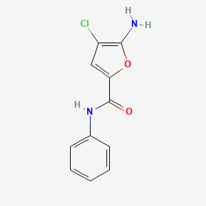 molecular formula C11H9ClN2O2 B14225549 2-Furancarboxamide, 5-amino-4-chloro-N-phenyl- CAS No. 826991-45-1