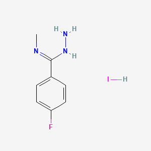 molecular formula C8H11FIN3 B1422555 N'-amino-4-fluoro-N-methylbenzene-1-carboximidamide hydroiodide CAS No. 1269181-33-0