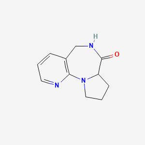 molecular formula C11H13N3O B1422557 2,8,14-Triazatricyclo[8.4.0.0,2,6]tetradeca-1(14),10,12-trien-7-one CAS No. 1258639-37-0