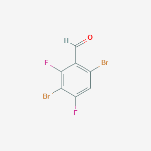 molecular formula C7H2Br2F2O B1422560 3,6-Dibromo-2,4-difluorobenzaldehyde CAS No. 1160573-51-2