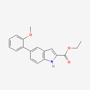 molecular formula C18H17NO3 B14225636 Ethyl 5-(2-methoxyphenyl)-1H-indole-2-carboxylate CAS No. 825623-58-3