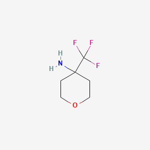 molecular formula C6H10F3NO B1422566 4-(Trifluoromethyl)oxan-4-amine CAS No. 1269151-37-2