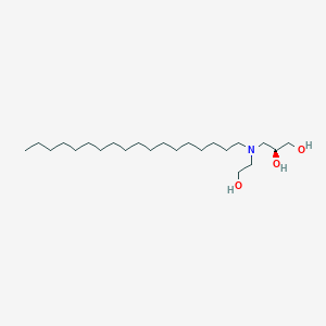 molecular formula C23H49NO3 B14225676 (2S)-3-[(2-Hydroxyethyl)(octadecyl)amino]propane-1,2-diol CAS No. 796844-54-7