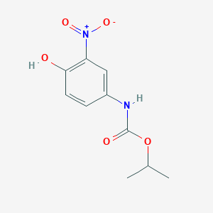 molecular formula C10H12N2O5 B14225715 Propan-2-yl (4-hydroxy-3-nitrophenyl)carbamate CAS No. 629648-21-1