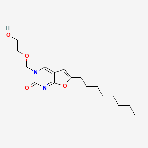 molecular formula C17H26N2O4 B14225726 Furo[2,3-d]pyrimidin-2(3H)-one, 3-[(2-hydroxyethoxy)methyl]-6-octyl- CAS No. 825634-78-4