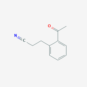 molecular formula C11H11NO B14225733 3-(2-Acetylphenyl)propanenitrile CAS No. 820963-25-5