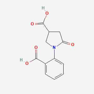 molecular formula C12H11NO5 B1422574 1-(2-羧苯基)-5-氧代吡咯烷-3-羧酸 CAS No. 1255147-76-2