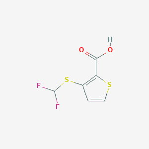 molecular formula C6H4F2O2S2 B1422577 3-[(Difluoromethyl)sulfanyl]thiophene-2-carboxylic acid CAS No. 1303890-49-4