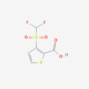 molecular formula C6H4F2O4S2 B1422578 3-Difluoromethanesulfonylthiophene-2-carboxylic acid CAS No. 1269151-66-7