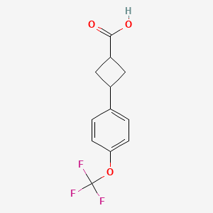 3-[4-(Trifluoromethoxy)phenyl]cyclobutane-1-carboxylic acid
