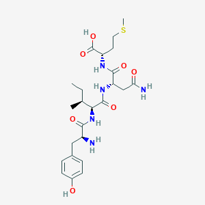 molecular formula C24H37N5O7S B14225827 L-Tyrosyl-L-isoleucyl-L-asparaginyl-L-methionine CAS No. 570424-31-6