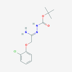 N'-[1-Amino-2-(2-chlorophenoxy)ethylidene]hydrazinecarboxylic acid tert-butyl ester