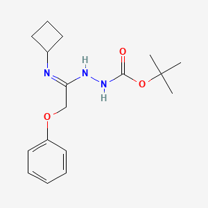 N'-[1-Cyclobutylamino-2-phenoxyethylidene]hydrazinecarboxylic acid tert-butyl ester
