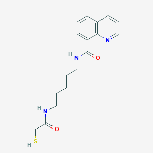 molecular formula C17H21N3O2S B14225855 N-[5-(2-Sulfanylacetamido)pentyl]quinoline-8-carboxamide CAS No. 828920-11-2