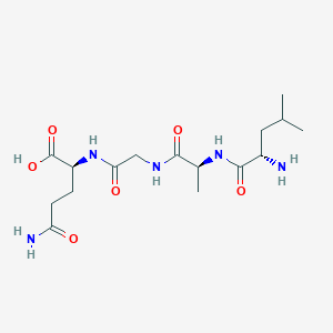 molecular formula C16H29N5O6 B14225860 L-Leucyl-L-alanylglycyl-L-glutamine CAS No. 499240-07-2