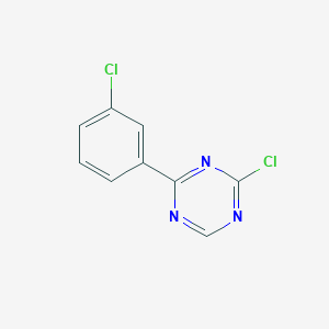 molecular formula C9H5Cl2N3 B1422592 2-Chloro-4-(3-chloro-phenyl)-[1,3,5]triazine CAS No. 1053658-39-1