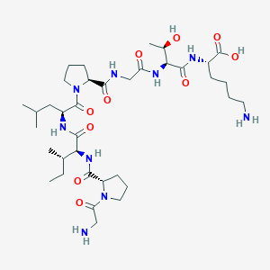 molecular formula C36H63N9O10 B14225961 Glycyl-L-prolyl-L-isoleucyl-L-leucyl-L-prolylglycyl-L-threonyl-L-lysine CAS No. 776304-60-0