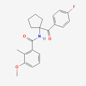 molecular formula C21H22FNO3 B14225967 N-[1-(4-Fluorobenzoyl)cyclopentyl]-3-methoxy-2-methylbenzamide CAS No. 551963-77-0