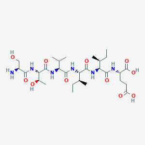 molecular formula C29H52N6O11 B14225987 L-Seryl-L-threonyl-L-valyl-L-isoleucyl-L-isoleucyl-L-glutamic acid CAS No. 502188-22-9