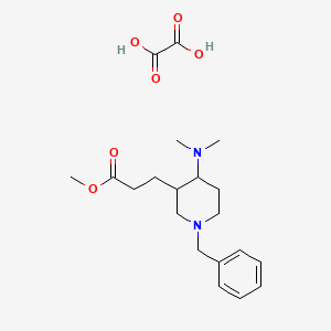 molecular formula C20H30N2O6 B1422604 Methyl 3-[1-benzyl-4-(dimethylamino)piperidin-3-yl]propanoate oxalate CAS No. 1242339-29-2