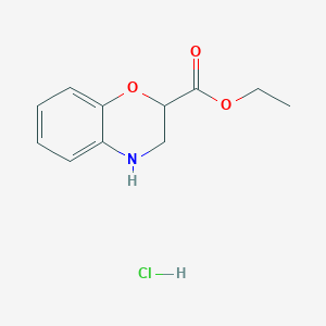 molecular formula C11H14ClNO3 B1422605 3,4-二氢-2H-苯并[1,4]恶嗪-2-甲酸乙酯盐酸盐 CAS No. 13582-92-8