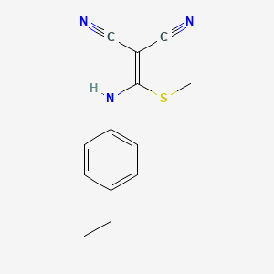 molecular formula C13H13N3S B14226050 Propanedinitrile, [[(4-ethylphenyl)amino](methylthio)methylene]- CAS No. 824397-64-0