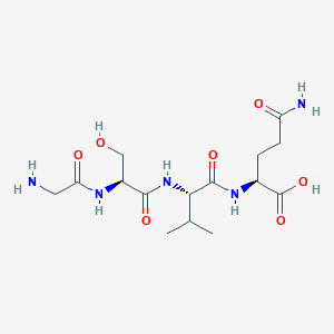 molecular formula C15H27N5O7 B14226078 Glycyl-L-seryl-L-valyl-L-glutamine CAS No. 574749-83-0