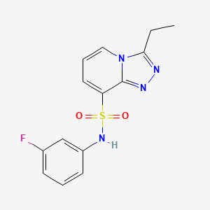 3-ethyl-N-(3-fluorophenyl)-[1,2,4]triazolo[4,3-a]pyridine-8-sulfonamide